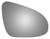 Burco 5513 Convex Passenger Side Replacement Mirror Glass for 12-16 Toyota Prius C (2012, 2013, 2014, 2015, 2016)