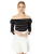 BB Dakota Junior s Hello Striped Off The Shoulder top  Black  Small