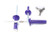 Racer s Speed Shop Purple 3 16  Small Head Tri Fold Exploding Aluminum Mandrel Pop Rivets 50 Pack