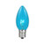 Novelty Lights 25 Pack C9 Outdoor Christmas Replacement Bulbs  Teal  E17 C9 Intermediate Base  7 Watt