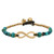 AeraVida Beautiful Infinity Symbol with Malachite   Fashion Brass Beads Handmade Link Bracelet