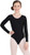 Capezio Big Girls  Team Basic Long Sleeve Leotard  Black  Medium  8 10