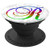 R Rainbow White Watercolor Paint Initial Monogram Letter PopSockets Grip and Stand for Phones and Tablets