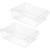 InterDesign Linus Pullz Kitchen Pantry Storage Organizer - Food Container Drawer, Clear, Large, 2-Pack