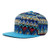Ahava Supply Co  Pattern Printed Solid Flat Bill Snapback Hat Adjustable Colorful Baseball Cap  Tribal Pattern  Blue