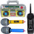 Morndew 4 PCS Inflatable Radio Boombox Microphone Mobile Phone Props for 80s 90s Hip Hop Themed Party Birthday Party Decoration