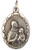 SAINT ANNE  MOTHER OF THE MOST HOLY VIRGIN MARY  OVAL SHAPE MEDAL   100 MADE IN ITALY