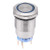 Keenso 19mm Push Button Switch  Waterproof 12V LED Self Locking Latching On Off Button Switch 1NO1NC Button Switch Blue