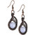 Nupuyai Healing Crystal Round Stone Bead Dangle Drop Earrings for Women  Purple Agate