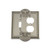 Nostalgic Warehouse 720007 Meadows Switch Plate with Toggle and Outlet, Satin Nickel