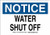 Brady 127360 Fire Safety Sign  Legend Water Shut Off   10  Height  14  Weight  Black and Blue on White