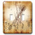 3dRose lsp_205183_2 Brown Grunge Music Note Background with Electric Guitar Art - Double Toggle Switch