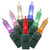 Vickerman 50 Count Single Mold Italian LED Light Set with Green Wire, Multicolor