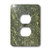 3dRose lsp_37340_6 Antique Green and Ivory Marble print 2 Plug Outlet Cover