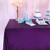 TRLYC Purple Sequin Tablecloth   Seamless Sequin Tablecloth Overlay 55x55 Inch for Wedding