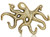Basic Fundamentals Brass Nautical Octopus Hook Key Rack
