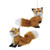 Kurt Adler 4.5-Inch Plush Set of 2 Fox Ornaments 2 Piece