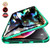 Woskko Anti peep Magnetic Case for iPhone Xs Max  Anti Peeping Magnetic Adsorption Double Sided Privacy Screen Protector Metal Bumper Anti Spy Phone Cases Cover  Green  for iPhone Xs Max