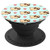 Cute Pug Pattern Hearts Design For Pug Lovers on Teal PopSockets Grip and Stand for Phones and Tablets