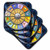 3dRose cst_98671_2 Pretty Zodiac Wheel Art-Soft Coasters, Set of 8