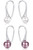LOYALLOOK 2 Pairs 925 Sterling Silver Freshwater Pearl Earrings Fine Jewelry For Women 8 5mm Nature Pearl Dangle Drop Earring Hooks Piercing