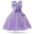 CIELARKO Girl Dress Kids Flower Appliques Tulle Wedding Party Birthday Dresses for 2 10 Years  9 10 Years  Purple