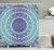 Ambesonne Navy and Teal Shower Curtain, Ombre Mandala Old Ethnic Art with Mehndi Style Effects Kitsch Boho Print, Fabric Bathroom Decor Set with Hooks, 75 Inches Long, Dark Blue White