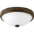 Progress Lighting P350006-020-30 LED Linen Collection One-Light Flush Mount, Antique Bronze