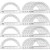 Zealor 24 Pack Plastic Protractors Clear Math Protractor 180 Degrees  6 Inch