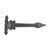 Renovators Supply Manufacturing Black Wrought Iron Door Strap Hinge Spear Tip 9