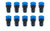 RESALET Indicator Lights AC DC 12V  Blue LED  22mm Panel Mount  for Electrical Control Panel  HVAC  DIY Projects 10Pcs