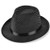 luyaoyao Women Men s Gangster Gentlemen Mobster Striated Fedora Hat  Black