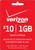 Verizon Prepaid   10 Wireless Minutes Prepaid Top Up Data Add On PIN Card Cod  Mail Delivery