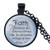 Christian Faith Necklace Glass Dome Pendant Hebrews Bible Quote  Black