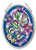 Amia Butterfly Small Oval Glass Suncatcher  4 1 4   Multicolor