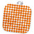 3D Rose Large Orange and White Retro Dots Pattern Pot Holder  8 x 8