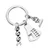 CHOORO Microscope and DNA Double Helix Necklace Science Gift for Laboratory Technologist Science Student  3 Charm Keychain