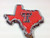 Texas Tech METAL Auto Emblem  State Shaped