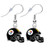 Pittsburgh Helmet Earrings Pierced