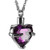 STARTONECO Always in My Heart 12 Birthstone Crystal Urn Necklace Heart Memorial Keepsake Pendant Ash Holder Cremation Jewelry for Ashes  Feb