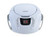 Sylvania SRCD261-C-WHITE Portable CD Boombox with AM/FM Radio