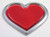 Car Chrome Decals CBHRT RED Chrome with Red Heart Chrome Emblem Car Decal 3D Sticker Badge Bumper