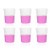 Labvida 6pcs of Stackable Plastic Beakers  Vol 250ml  PP Material  with Molded Graduation  LVB002