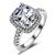 Wisslotus Women Fashion Halo Rings 2ct Princess Cut Cubic Zirconia Wedding Solitaire Engagement Bridal Party Jewelry  6