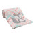 Lambs & Ivy Little Spirit Coral/White/Blue Chevron Fox Luxury Baby Blanket