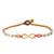 AeraVida Beautiful Infinity Symbol Pink Glass   Fashion Brass Beads Handmade Link Anklet