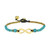 Beautiful Infinity Symbol with Simulated Turquoise   Fashion Brass Beads Handmade Link Bracelet