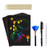 50pcs Rainbow Scratch Art Note Books   Magic Scratch Off Paper Notebook Set for Kids Art and Craft Activity Book Black Sketch Doodle Pads with Painting Stencils for Party Favor Game Gift