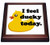 3dRose I Feel Ducky Today Trivet with Ceramic Tile  8 by 8   Brown