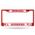 Rico Industries NCAA Nebraska Cornhuskers Colored Chrome Plate Frame  Red